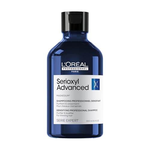 L’Oréal Professionnel Champú Enriquecido con Activos Dermatológicos para Cabello Fino y con Poca Densidad, Serioxyl Advanced, 300 ml