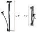 Bike Pump,Compatible with Presta and Schrader Valve Portable Bicycle Pump,Aluminum Alloy Floor Bicycle Air Pump,Compact Mini Bicycle Tire Pump,Bonus Bike Patch Kit,Black