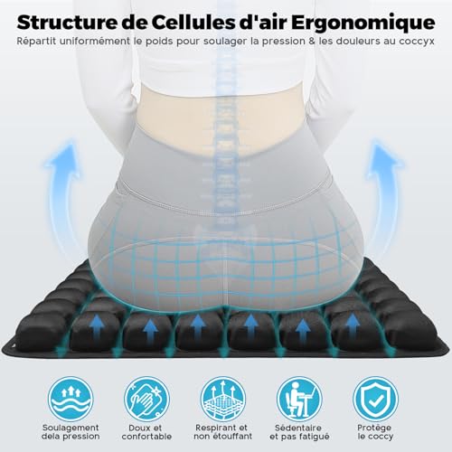 Coussin de voyage gonflable avec technologie de répartition de pression - 4