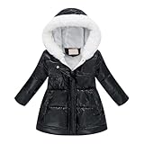 Matériel: La doudoune fille est mi-longue jusqu'aux genoux, couvre les hanches et les cuisses des enfants et permet aux enfants de rester au chaud en hiver.La veste polaire d'hiver pour garçons et filles a un extérieur en mélange de polyester durable et une doublure en polaire qui tient chaud
