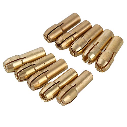 Cnbtr 0.5-3.2Mm Brass Collet Drill Chuck Fits Rotary Tools Electric Grinding Drill Collect Chuck Holder Pack Of 10 (4.8Mm Shank Dia.) #TOP1