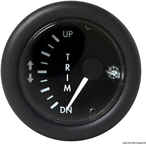 Osculati Guardian Trim Gauge 52mm 2 Black 12V