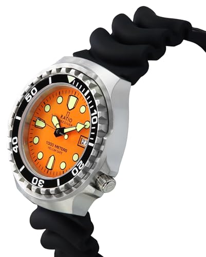 Image of RATIO FreeDiver 2nd Generation Diver Watch Sapphire Crystal Quartz Movement Dive Watch 1000M Water Resistant Diving Watches for Men
