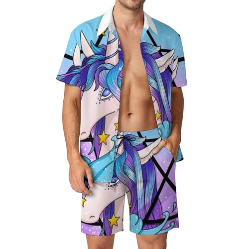 Chemise Hawaïenne Homme Licorne Magique Motif Fantaisie S