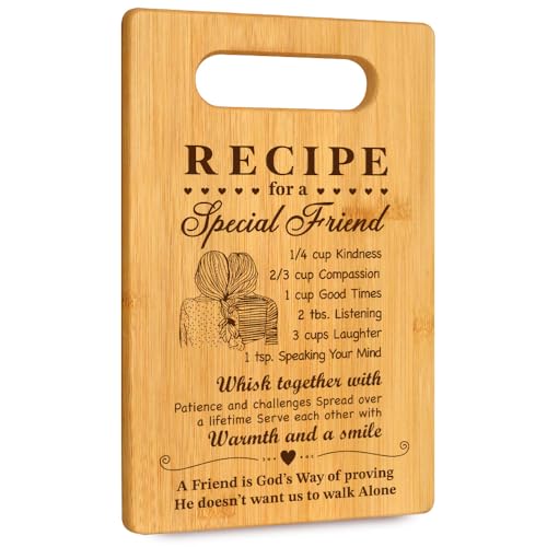 Tabla de Cortar de Bambú para Regalo, Ideal para Amigas, Regalo de Cumpleaños para Mejor Amiga, Idea Única para Agradecer a una Amiga Especial miniatura 1