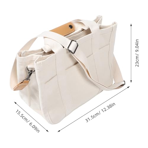 Bolso grande multifuncional de lona con estructura interna para mamás 2