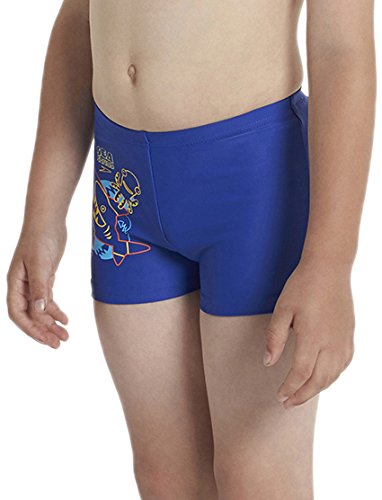 Speedo Seasquad Placement - Traje de baño, Color Azul (New Surf/Salso/Empire Yellow), Talla UK: Talla 6