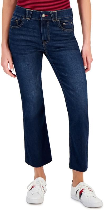 Tommy Hilfiger Women's Waverly Boot-Cut Ankle Jeans (Brianna Wash, 16)