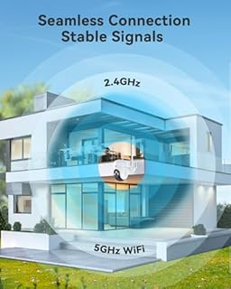 MUBVIEW 5G/2.4G WiFi Camera Surveillance Exterieur, Wired Outdoor Security Camera,360° Home Security Camera with AI Detection, IP66 Surveillance Cameras Outdoor,2K Night Vision, Local & Cloud Storage