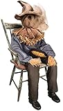 Sitting Scarecrow Animated Prop
