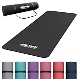 Bionix Exercise Yoga Mat with Carry Handle Strap - Extra Thick NBR Yoga Mats for Women and Men - 180cm x 60cm Durable, Non Slip Mat - Gym Mats for Home, Camping, Pilates and Workout