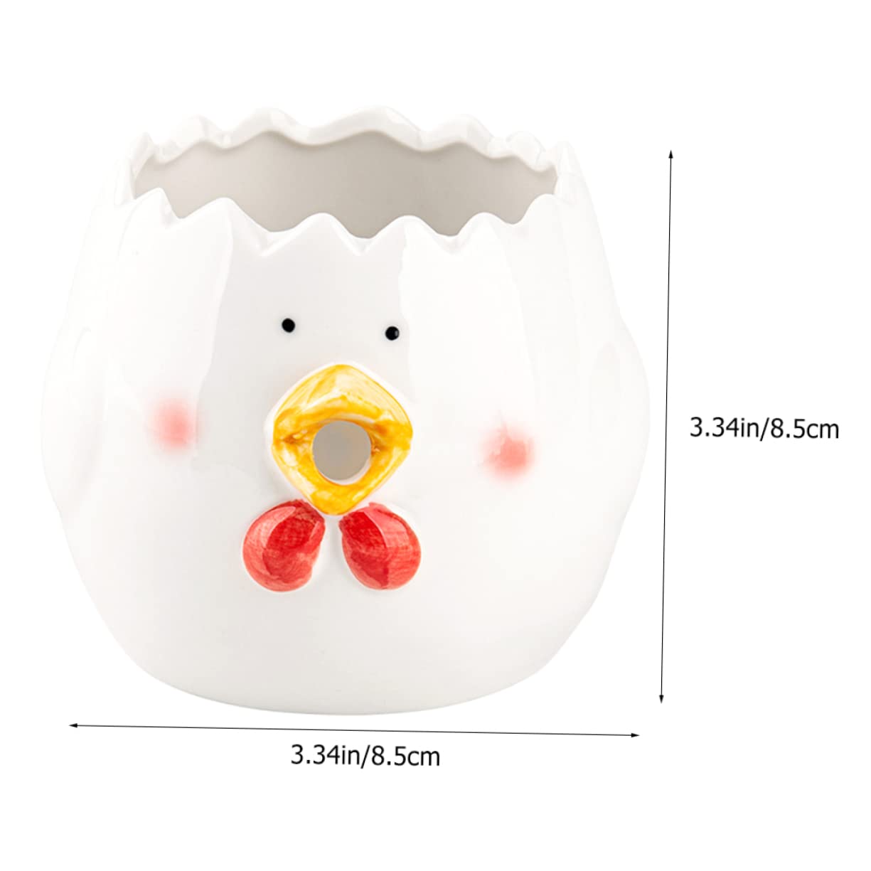 PRETYZOOM Chick Ceramic Egg Separator Tool Adorable Chicken Design for Yolk and White Separation for Baking and Cooking Bright Colors Kitchen Supplies
