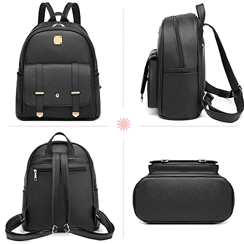 Image of MACCINELO Cute Leather Mini Backpack Purse for Women Bowknot Small Backpack for Girls gift Rucksack Ladies Shoulder Bag 3pcs