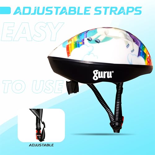 Image of GURU Cycling Helmet, Light Weight with Superior Ventilation, Helmet for Mountain, Road Bike & Skating Helmet with Premium White EPS Foam Lining, Ideal for Adults and Kids