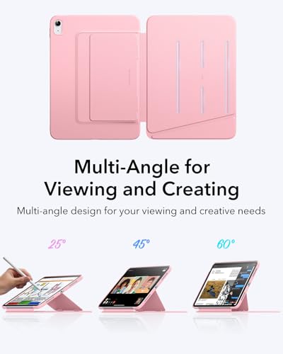 Image of ESR for iPad (A16) 11th Generation Cover, iPad 11th /10th Gen Cover (2025 /2022), Vertical Stand Case, Multi Stand Angles, Ultra-Stable Case, Flip Series, Pink