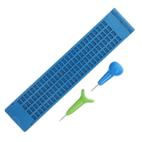 Yardenfun Tableau D'Écriture Pour Aveugles Gadgets Pour Personnes Aveugles Kits D'Aide Visuelle À L'Écriture Pour Aveugles Aide Pour Enfants Aveugles Tableau De Route Pour