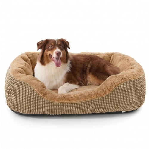 Image of Large Dog Beds Large Sized Dog, Washable Orthopedic Warming Soft Sleeping Durable with Anti-Slip Bottom