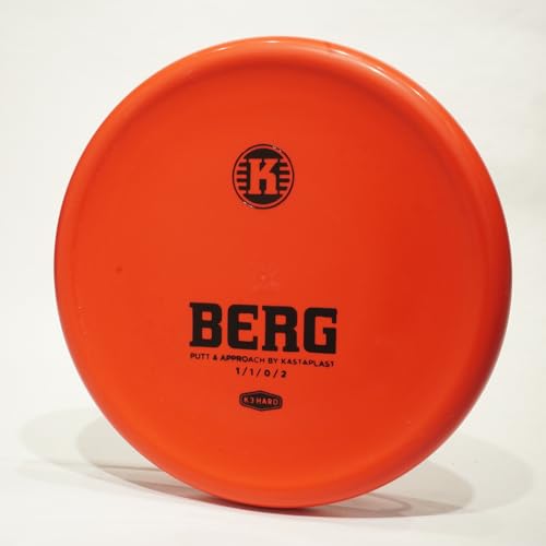 Kastaplast K3 Hard Berg Disc Golf Putter & Approach Disc, Pick Color/Weight [Stamp & Exact Color May Vary] Red 173-174 Grams
