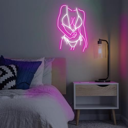 Image of Women Neon Sign 26 inches Bikini Body Led Neon Signs Lady Light for Bedroom, Living Room, Home, Bar Shop Wall Decor Gift