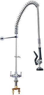 HAOJON Cucina A Parete Doppia Leva Rubinetto In Ottone Girevole Primavera Beccuccio Cromato Acqua Calda Fredda Senza Piombo Lavello Rubinetto Alto Arc Doppio Foro Monoblocco