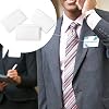 Anjmd 60 Pack Pin Style Combi Clip Horizontal Name Badge Holders ID Card Holders with Inserts Fit Card (3.52.12 inch)