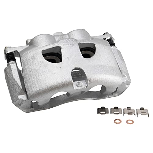 Image of TRQ Front Right Brake Caliper w /Bracket Passenger Side | For 2010-2021 Ford Expedition 2010-2011 F-150 2009-2021 Lincoln Navigator