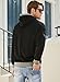 JMIERR Mens Hoodies Pullover Fashion Fleece Long Sleeve Drawstring Hooded Pullover Casual Sweatshirts with Kanga Pocket, US 46(XL), A Black