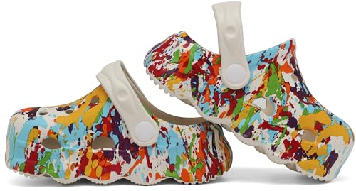 Image of INMINPIN Kids Cute Clogs Cartoon Garden Shoes Boys Girls Slides Slippers Indoor Outdoor Children Water Shower Beach Pool Sandals