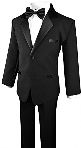 Black N Bianco Boys Tuxedo In Black Dresswear Set Size 7 #TOP1
