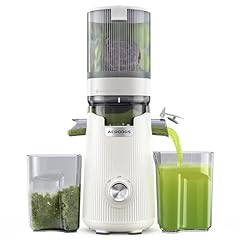 ACOQOOS Spremiagrumi per frutta e verdura intera, larghezza 135 mm, dimensioni più grandi, volume di riempimento 1,8 l, spremiagrumi facile da pulire, spremiagrumi elettrico, bianco