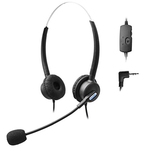 Comdio H203VPA Corded 2.5mm (2 rings) Headset with Flexible Noise Canceling Mic +