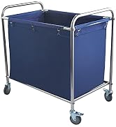 北名古屋市引取 業務用ダストカート ランドリーワゴン キャスター Amazon｜tonchean 業務用ランドリーワゴン 350L ステンレス製 収納袋