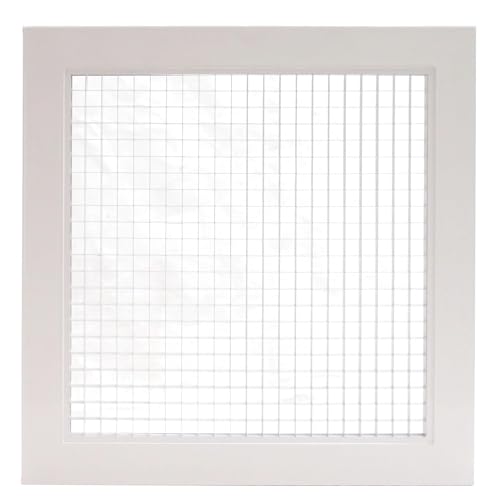 Image of HVAC Premium 14 inch x 14 inch Cube Core Eggcrate Return Air Grille - Aluminum Rust Proof - HVAC Vent Duct Cover - White [Outer Dimensions: 15.75 X 15.75]