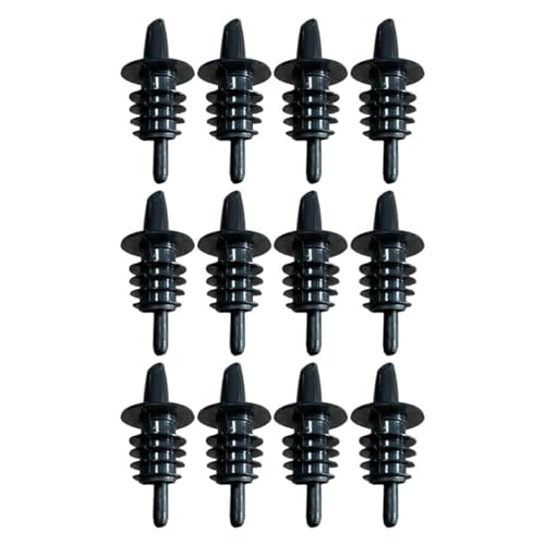 Vertedores de vino de plástico negro con diseño angular para servir de forma precisa sin derrames. 2