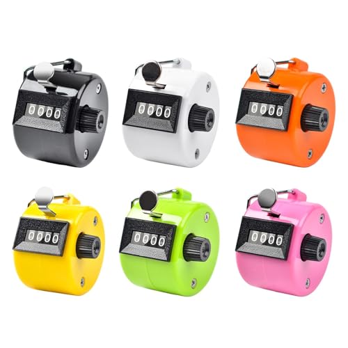 HOMYY Contador de clicker de color, contador de filas de 4 días, contador de hileras de mano para contar, golf, puntuación, tejer