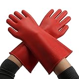 Garsent Guantes de Electricista, Guantes Eléctricos Aislantes de 10000 V, Guantes Eléctricos de Goma con Alto Voltaje para el Trabajo Eléctrico, Alcance de la Aplicación