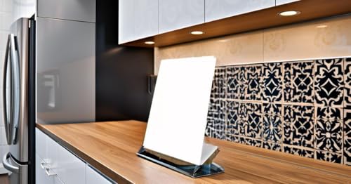 Image of Ferauax Imported (20 Pack) Acrylic QR Code Display Stand - 4x6 Inch (A6) L-Shape Portrait Menu & Ad Frame - Tabletop Display Stand for Restaurants and Cafes 2mm Thickness (20) (Note:- QR Code Need to be pasted on this board, Not the insert type)