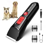 Maquinilla Eléctrica para Pelaje Grueso - Maquina Cortar Pelo Perros Profesional con 2 Velocidades, Inalámbrico Recargable,kit de Cortapelo para Mascotas...