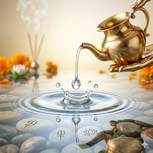 Image of Ganga Jal Holy Water, 500ml, Liquid, for Daily Worship, Havan, Abhishek & Home Purification