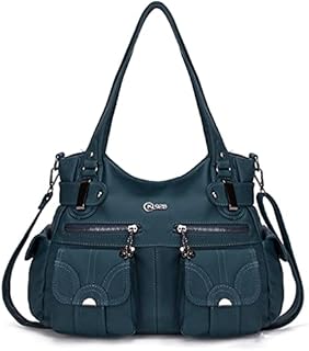 KL928 handbags women Shoulder Bag PU Soft Leather ladies handbags crossbody bag hand bags for women (Brown)