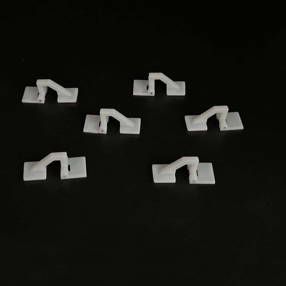 6PCS RC Airplane Hatch Door Canopy Hinge Hatch Hinges Connector for RC Plane Helicopter Aircraft DIY Model Plane Fix Wing Parts (27x7mm White)