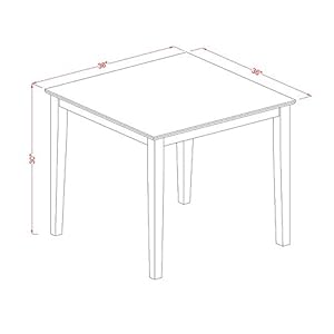 East West Furniture OXT-MAH-T Oxford Square Kitchen Dining Table for Small Spaces, 36x36 Inch, Mahogany East West Furniture OXT MAH T Oxford Square Kitchen Dining Table for Small Spaces 36×36 Inch Mahogany