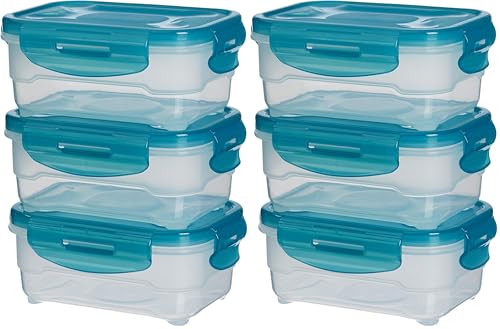 Amazon Basics Gefrierbehälter im Set, mit Deckel, luftdicht, auslaufsicher, stapelbar, für Kühlschrank/Gefriertruhe, BPA-frei, Kunststoff… – Ansicht 1