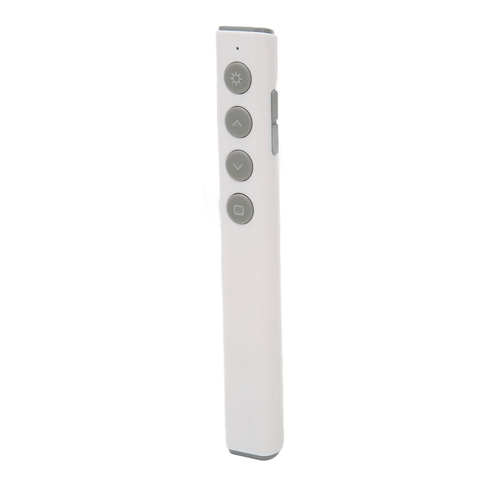 Presentation Clicker, 98.4ft Control Range Plug Play USB Clicker, Presentation Remote Control Pointer Slide with Optical Maser for Teaching Meetings (White)