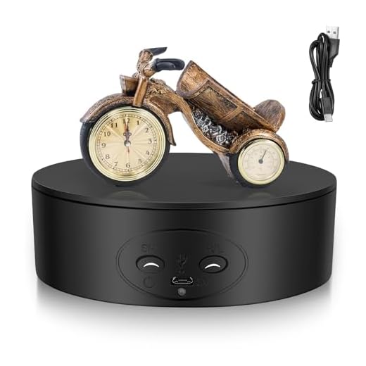 Base Giratoria Eléctrica, Couleeur 13CM 5KG Mini Giratoria Eléctrica para Fotografía de 360 Grados Alimentado por USB Plataforma Rotatoria para Fotografía Mostrar Producto Joyería