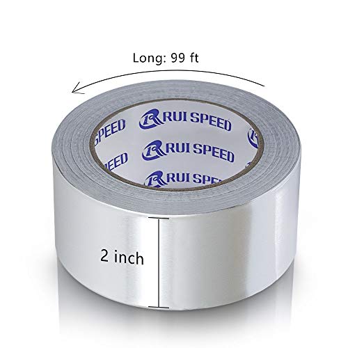 Aluminum Foil Tape, Metal Duct Tape, 2 in x 99 FT (4 mil), Professional Grade for HVAC, Patching Hot, Cold Air Ducts, Metal Repair, Ductwork.