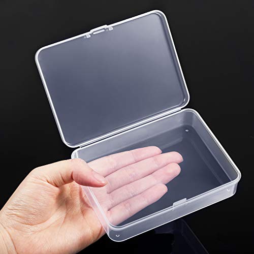 Image of Jetec 18 Pieces Mini Plastic Clear Beads Storage Containers Box for Collecting Small Items, Beads, Jewelry, Business Cards, Game Pieces, Crafts (4.5 x 3.3 x 1.2 Inch)