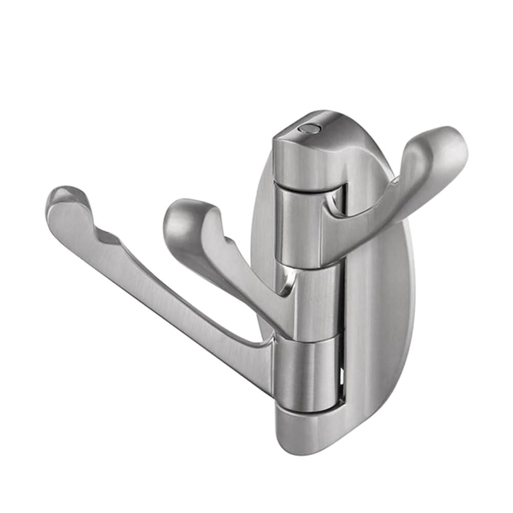 CTRLZS 1 PCS Swivel Hook Solid Metal Foldable Towel Hook Zinc Alloy Swivel Arm Swing Arm Triple Coat Hook Hanger Wall-Mounted