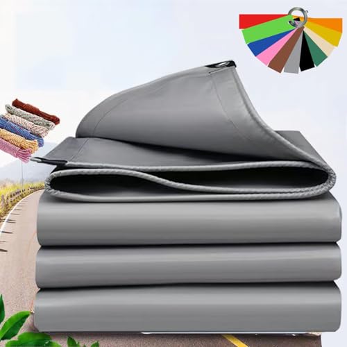 NORJNIB透湿防水シート屋外,厚0.5mm,500g/M2防水シート,PVCプラント 雨よけ シート,防水シート屋根 耐久性 防水 防風 防塵 防雪 防雨シートuvシート ,さまざまな色新しい 軽トラック 屋外 テント防水 シート, 保護ロープ付き10