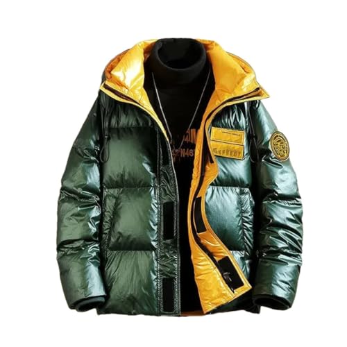 Doudoune d'hiver homme chaude et légère en duvet de canard avec capuche protectrice